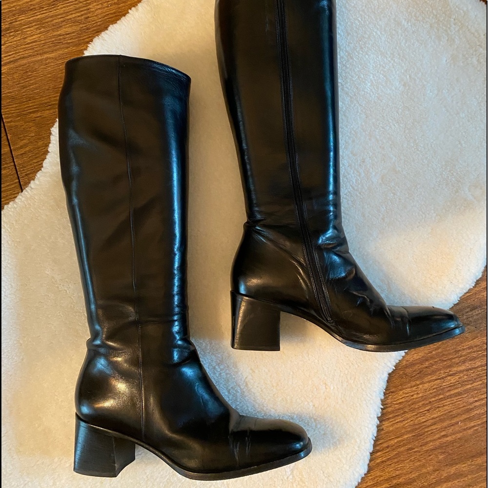 Italian Leather Knee Boots (size 37/7.5)